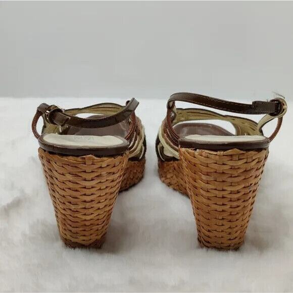 Franco Sarto Multicolor Wedge Strappy Heels Size US 7.5 - Picture 6 of 7